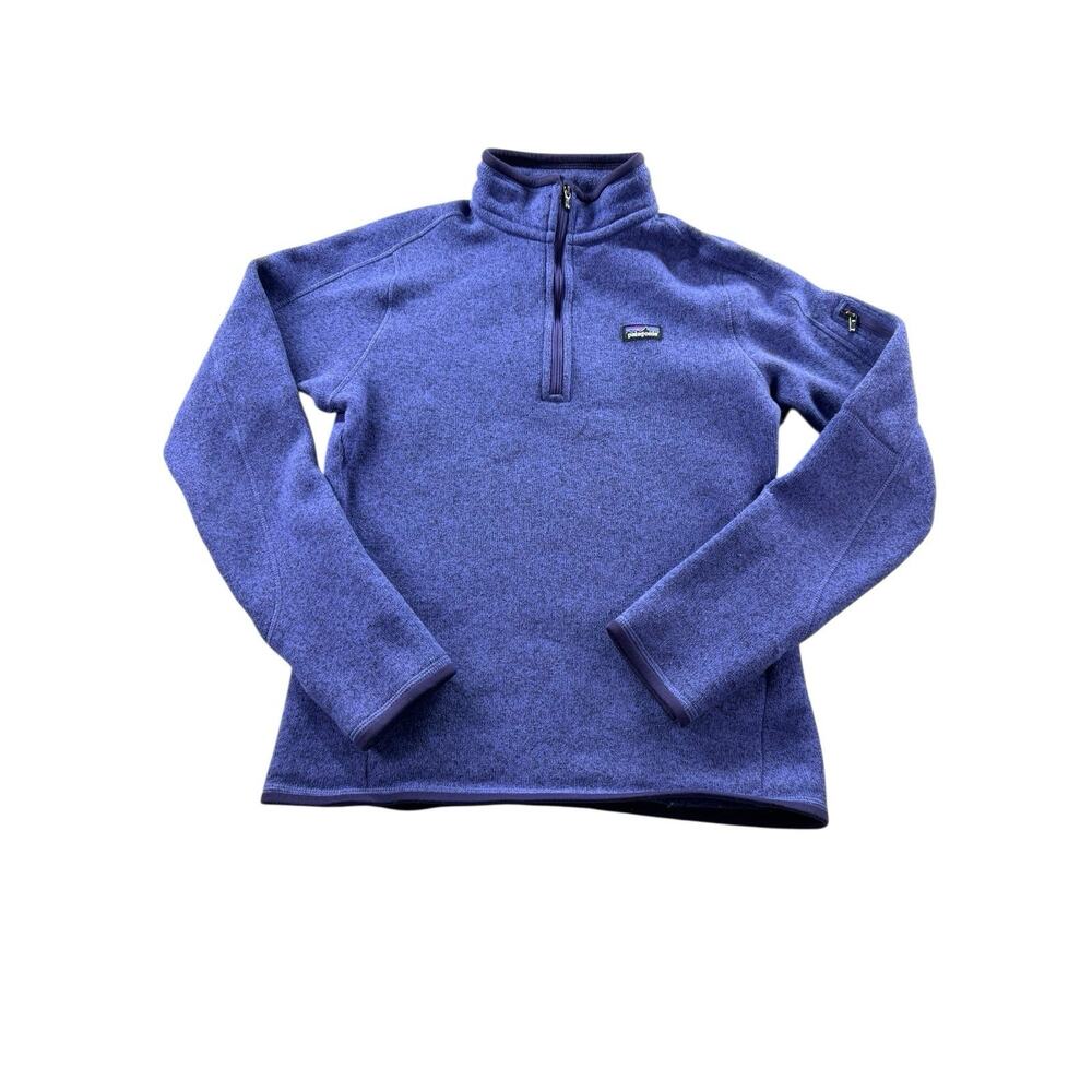 Patagonia Better Sweater 1/4 Zip Fleece Pullover Womens XS Purple Long Sleeve